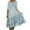 Sky Blue, variant on Fesfesfes Women Dress Casual Printed Long Sleeve V-neck Button Dress Clothes Sale