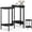 Black, variant on Side Table, Small Round End Table, Set of 2 Half Round Side Table for Living Room, 2 Tier Small Couch Side Tables, Round Coffee Table, Thin Accent Sofa Table Narrow Entryway Table