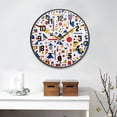thumbnail image 2 of Yayeee Wall Clock Battery Operated 11.9" Silent Quartz Non-Ticking for Living Room Decor, Simple Shapes, 2 of 8