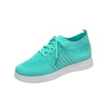 thumbnail image 4 of JINMGG Sneakers for Women Plus Clearance Women Lace Up Sneakers Color Solid Color Shoes Plus Size Fashion Sports Casual Shoes Green 40, 4 of 4