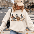Trio Thumbnail Comfort Colors Mallard Duck Trio with Bows Graphic Sweatshirt - Walmart.com