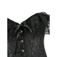 thumbnail image 5 of Women's Off Shoulder Corset Lace Patchwork Sexy Bustier Top Tie-up Slim Fit Bustier, 5 of 6