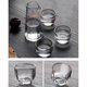 thumbnail image 4 of Juego de 4 jarras de sake japonesas shaofei transparentes una jarra y tres vasos de vidrio Para licor color blanco, 4 of 5