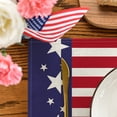 thumbnail image 6 of Sm:)e Striped American Star Flag 4th of July Placemats Set of 4 Patriotic Table Mat 12 x 18 Inch, 6 of 7