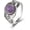 8#, variant on Vintage 925 Silver purple Amethyst Women's Ring Natural Gemstone Birthstone Statement Ring Eternity Engagement Wedding Ring Energy Healing Crystals Ring for Her Hypoallergenic Band
