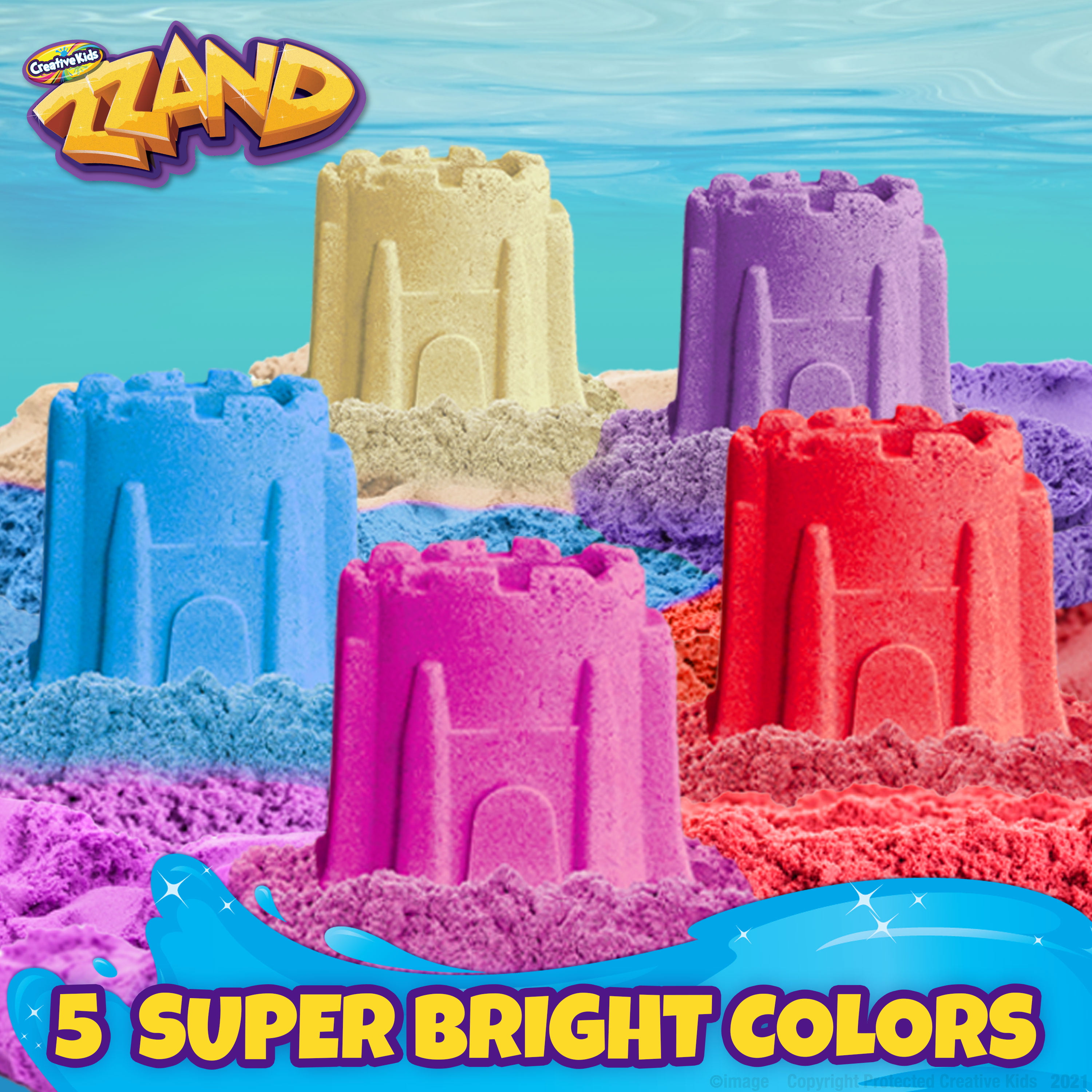 Kraftic Sand Art Kit Includes 10 Sand Bottles, 13 3.5 Ounce Bright