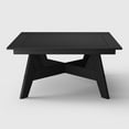thumbnail image 2 of WestinTrends Avalon Modern Low Outdoor Patio Square HDPE Coffee Table, Black, 2 of 9