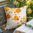 thumbnail image 3 of Throw Pillow Covers, Orange Thanksgiving 16x16 Pillow Covers for Couch/Sofa/Bed, Fall Maple Leaves Berries Khaki Decorative Square Linen Cushion Pillowcase for Home Decor, 3 of 9