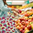 thumbnail image 6 of Fresh Watermelon Canvas Tote Bag Summer Tropical Fruit Pattern Print Aesthetic Watermelon Lovers Cute Sunshine Beach Summer Party Geometric Refresh Reusable Eco-Friendly Lightweight Foldable Shopping, 6 of 6