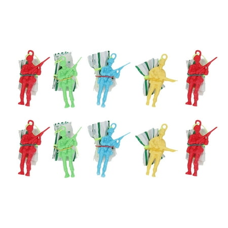 20 Pcs Man Parachute Toy Hand Throwing Parachute Toy Educational Toys for Kids (Mixed Color and Style)