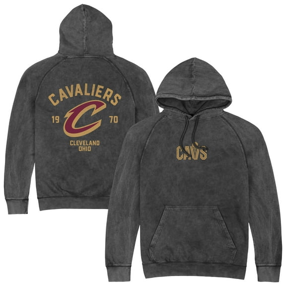 Men's-Stadium Essentials  Charcoal Cleveland Cavaliers Get Back Oversized Vintage Raglan Pullover Hoodie