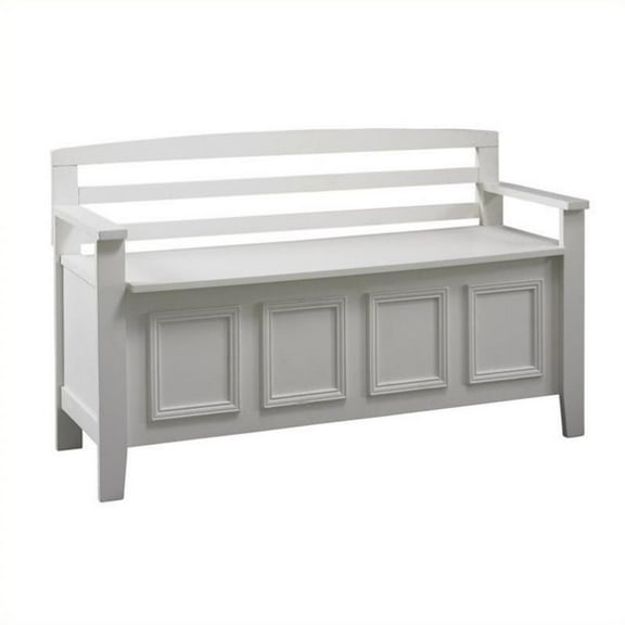 Kingfisher Lane Storage Bench in White
