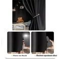 thumbnail image 3 of Dorm Home Solid Thicken Bunk Blackout Bed Curtains Cloth Bed Canopy Students Single Sleeper (Black, 2 Panels), 3 of 14