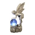 thumbnail image 2 of Adorno de escultura de hada de resina, decoración de jardín, arte decorativo, regalo de Ángel, cambio de Color, energía Solar para, 2 of 8