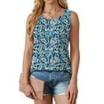 thumbnail image 4 of Fantaslook Womens Tank Tops Dressy Casual Sleeveless Blouses Crew Neck Pleated Tunic Shirts Summer Tops, 4 of 9