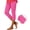 Hot Pink plus size capri leggings with pockets a1, variant on Cagogo Women Plus Size Capri Pants Elastic Waist Zipper Casual Sport Fit Ankle Pants Leggings Summer Lounge Yoga Trousers Beach Travel Workout Clothes, Black M
