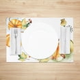 thumbnail image 3 of SUNOLIFE Happy Thanksgiving Placemats Set of 4,Autumn Fall Pumpkins Table Decorations 12x18 inch, 3 of 4