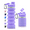 PURPLE, variant on ONTA Collapsible Water Bottle- BPA Free Silicone Foldable Water Bottle for Travel,Silicone Portable Leak-Proof Travel Water Bottle 20oz, dark blue