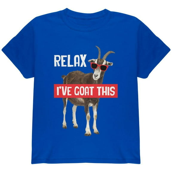 Relax I've Goat Got This Youth T Shirt Royal YLG