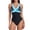 Black, variant on Fznquz Tummy Control Swimsuit for Women One Piece Swimwear Built In Bras Backless Slimming High Cut Swimsuit