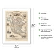 thumbnail image 2 of Map of North America - Central America from Greenland to Panama - Vintage Map by J. Rapkin c.1851 - Bamboo Fine Art 290gsm Paper (Unframed) 17x22in, 2 of 4