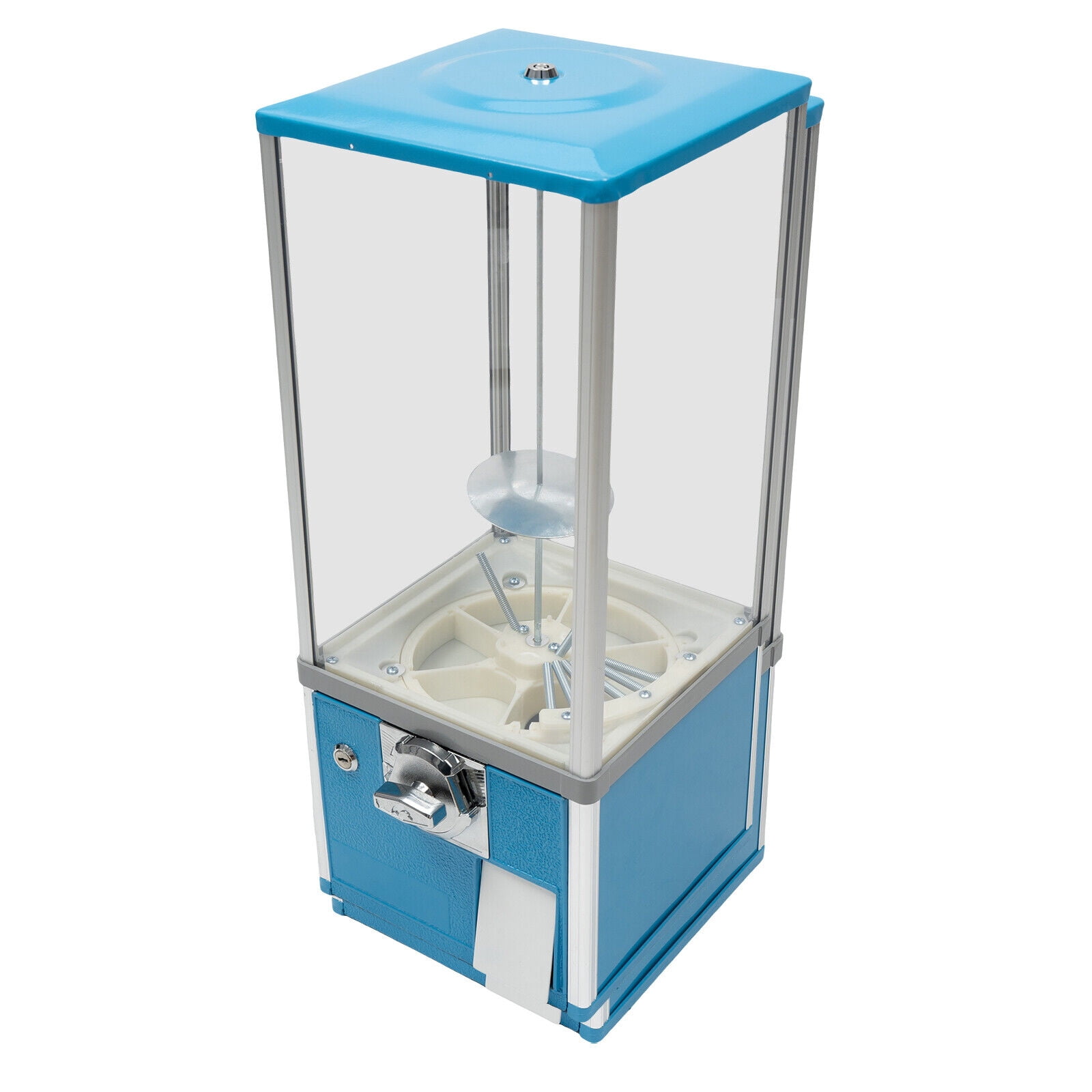 Miumaeov Commercial Vending Machine 25 Cents for 27-45mm Round Candy Capsule Toys 250-1000 Capacity Gumball Bank Dispenser