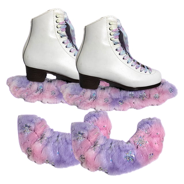 Bookk 1 Pair Skate Covers Soft Ice Skate Soakers Covers Protector Water Absorbing Ice Skating For
