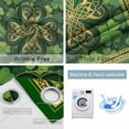thumbnail image 2 of St Patricks Day Blackout Curtains for Bedroom, Gold Green Shamrock Checkered Lucky Leaf Thermal Insulated Kitchen Drapes with Grommets, Light Blocking Window Treatment, 2 Panels 52" x 72", 2 of 7
