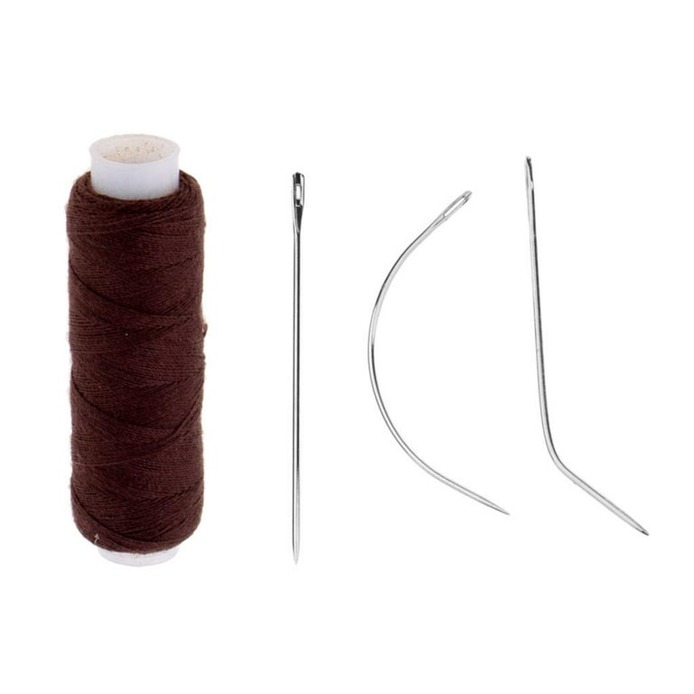 Hair Toupee Sewing Thread / Bun Extension Brown, Size: As described