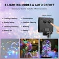 thumbnail image 5 of JMEXSUSS 4 Pack 100 LED Solar Fairy Lights, 33ft Multicolor Solar String Lights Outdoor Waterproof, 8 Modes Copper Wire Solar Twinkle Lights for Garden Yard Tree Wedding, 5 of 7