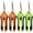 Orange Green, variant on 4 Pack Pruning Shears, 6.5 Inch Garden Scissors Gardening Hand Pruning Snips with Straight Stainless Steel Precision Blades for Gardening Flower Plant Precise Trimming and Pruning Maintenance