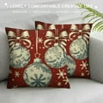 thumbnail image 3 of Nawypu  Merry Christmas Decorative Throw Pillow Covers, Xmas Ornaments Red Buffalo Plaid Check Outdoor Pillowcase, Let It Snow Glove Winter Holiday Farmhouse Cushion Case Home Decor, 3 of 5
