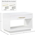 thumbnail image 3 of Meridian Furniture Avery White Wood Veneer Night Stand, 3 of 14