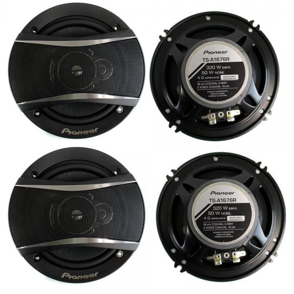 4) Pioneer 6.5 Inch 3Way 640 Watt Car Coaxial Stereo Speakers Four