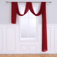thumbnail image 5 of 2 Panels Chiffon Wedding Arch Drapes,6 Yards Elastic Tulle Backdrop Curtain Panels for Weddings Baby Shower Birthday Party Ceremony Reception Decoration Photography Props Wine Red, 5 of 7