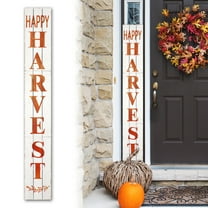 Fall Happy Harvest Porch Sign - 72" Rustic Farmhouse Welcome Decor