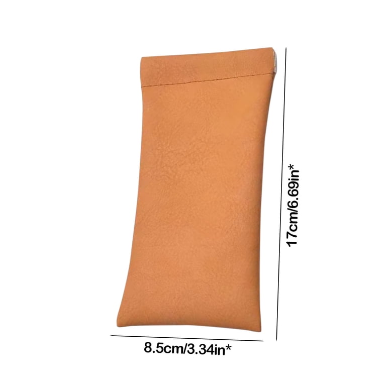 Squeeze Top Sunglass Case Organosilicon Microfiber Leather Eyeglass Pouch s-l500.jpg main image 2