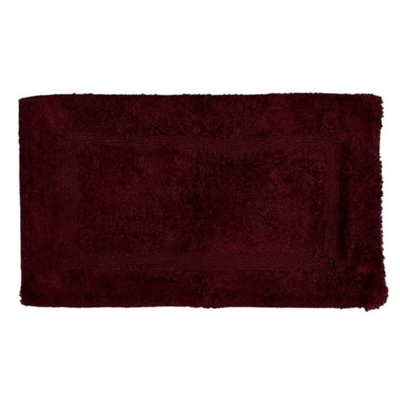 Home Decor Inc Burgundy Cotton Bathmat – 20" x 30" (pack of 2), Soft & Absorbent, Perfect for Bathroom & Everyday Use