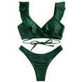 thumbnail image 1 of Gibobby Trajes de Natación para Mujer Conjunto Bikini Ropa de playa Traje de baño Cintura de baño Mujeres Traje de baño acolchado con volantes Trajes de (Azul,XL), 1 of 5