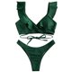 thumbnail image 1 of Gibobby Trajes de Natación para Mujer Conjunto Bikini Ropa de playa Traje de baño Cintura de baño Mujeres Traje de baño acolchado con volantes Trajes de (Azul,XL), 1 of 5