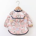 thumbnail image 3 of Mono para niños, primavera y otoño, impermeable, de manga larga, antiadherente, ropa de comedor para bebés, delantal, babero para niños, ropa con bolsillo para comida, 3 of 5