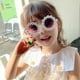 thumbnail image 5 of Gafas de sol redondas de flores para niñas con forma de flor lindas gafas de protección al aire libre playa niña niño regalos, 5 of 5