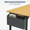 thumbnail image 4 of 31.5 inch Small Computer Desk Writing Study Work Office Table Modern Simple with Storage Bag and Hook for Home Bedroom, Natural, 4 of 14