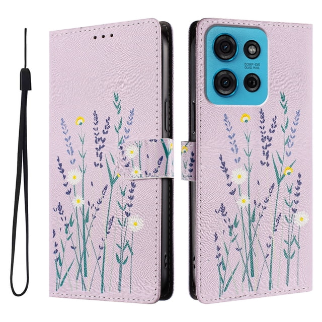 FOXDOCK Funda Tipo Cartera para Motorola Moto G75 con Soporte y Correa – Diseño de Patrones Lindos