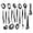 Black, variant on 304 Stainlss Steel Matte Kitchen Utensils Set, 11 Pcs Long Metal Cooking Utensil Gadgets Tools Set with Spatula, Ladle, Spoon, Skimmer, Tunner, Pasta Server, Tongs