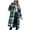 Green, variant on Fall And Winter Warm Oversize Coats For Women Trendy Lapel Buckle Pocket Woolen Checkered Striped Black Outwear Jackets S