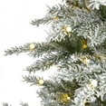 thumbnail image 4 of Nearly Natural 6.5' Slim Spruce Flocked Artificial Christmas Tree Prelit 300 Warm White LED Lights, 4 of 8