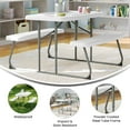 thumbnail image 4 of BizChair Easy-Fold White Folding Plastic Kids Outdoor Picnic Table and Benches - Commercial Grade - Seating for 4 Kids, 4 of 18