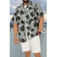 thumbnail image 2 of HAPPY BAY Mens Hawaiian Shirts Short Sleeve Button Down Shirt Men's 4th of July Patriotic Shirts Casual Vacation Summer Party Shirts for Men Funny 4XL Stars And Stripes, Black Dad, 2 of 6