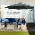 thumbnail image 3 of Best Choice Products 10ft Offset Hanging Outdoor Market Patio Umbrella w/ Easy Tilt Adjustment - Slate, 3 of 7